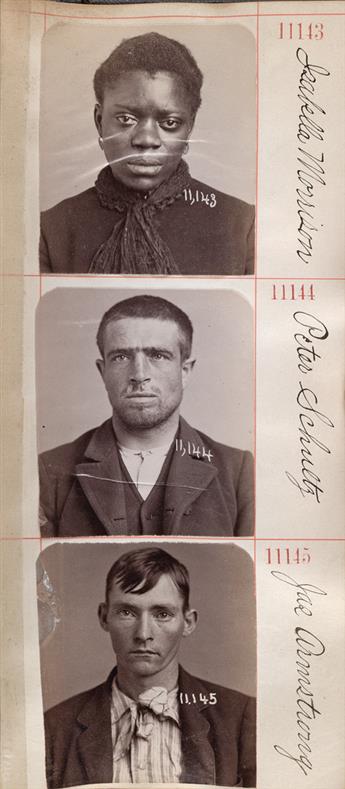 (CRIME--CALIFORNIA) Tall album entitled Criminal Photographs No. 19. Thomas Cunningham, Sheriff, Stockton, Cal.,
